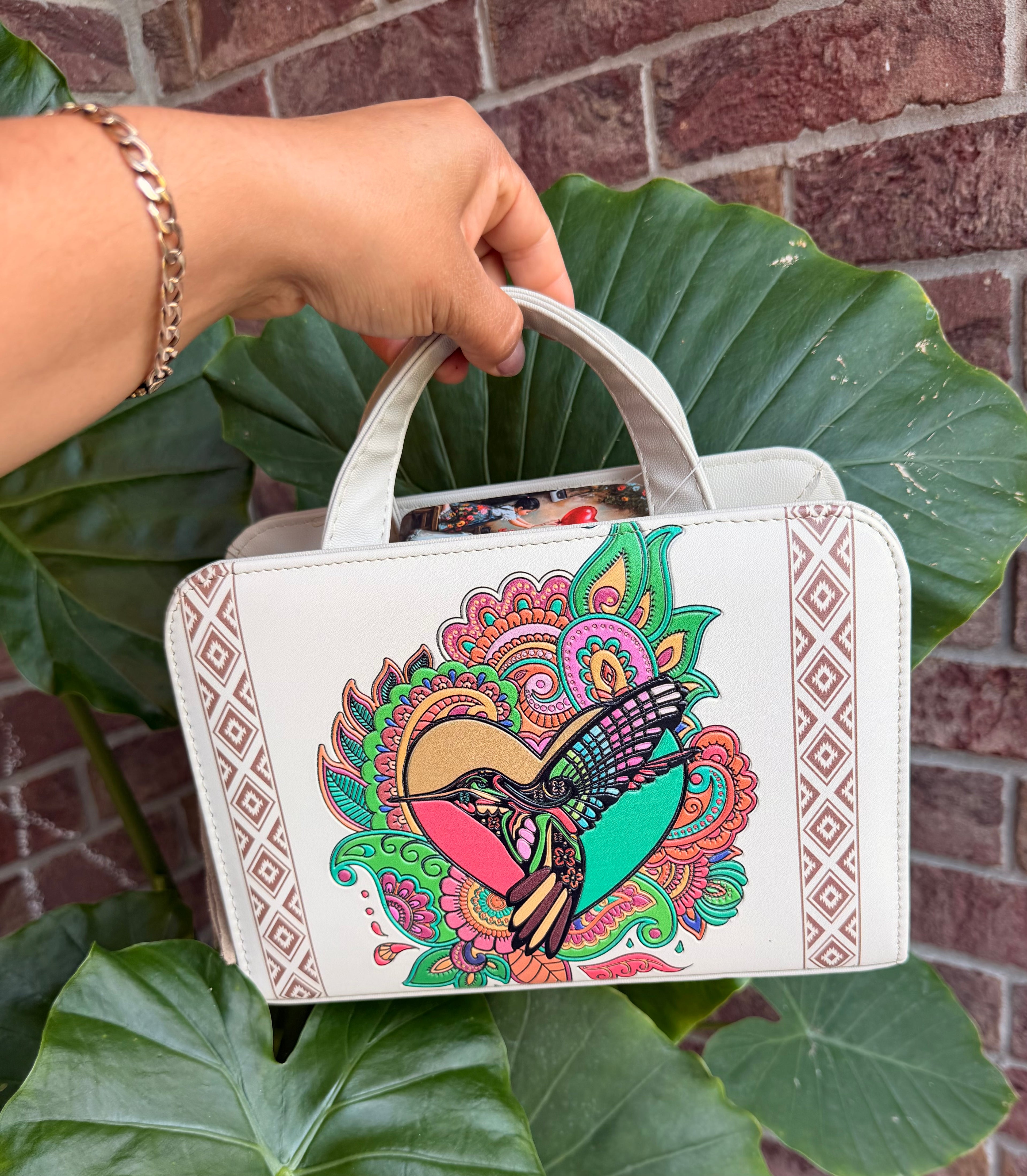 Hummingbird Mandala Artisan Bag